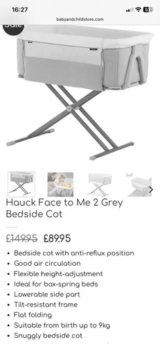 Next crib hauck grey - next,